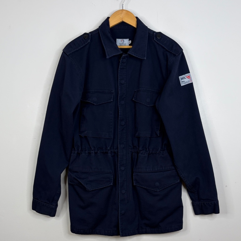 Tyndale FR Jacket Mens Medium Navy Blue Full Zip Field Workwear Flame Resistant